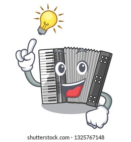 Have an idea accordion isolated with in the character