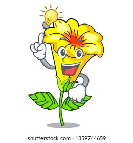 Have an idea allamanda flower isolated in the mascot