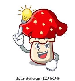 Have an idea amanita mushroom mascot cartoon