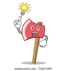 Have an idea axe character cartoon style vector illustration