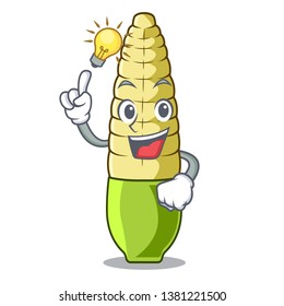 Have an idea baby corn fried on cartoon plate