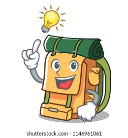 Have an idea backpack mascot cartoon style