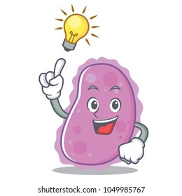 Have an idea bacteria mascot cartoon style