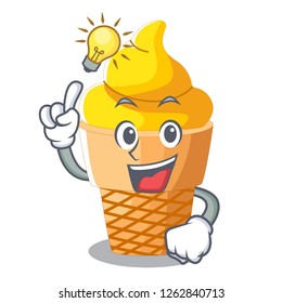 Have an idea banana ice cream in cone character
