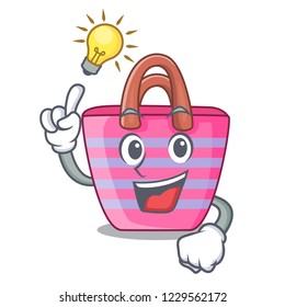 Have an idea beautiful female beach bag on mascot