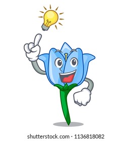 Have an idea bell flower mascot cartoon