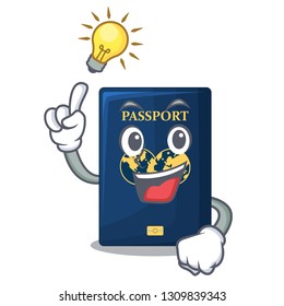 Have an idea blue passport isolated with the cartoons