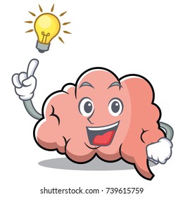 Have an idea brain character cartoon mascot