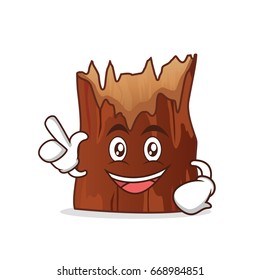 Have an idea broken tree cartoon character vector illustration