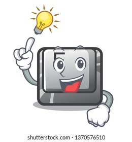 Have an idea button F on a keyboard cartoon
