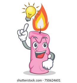Have an idea candle character cartoon style