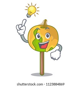 Have an idea candy apple mascot cartoon