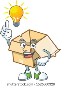 Have an idea cardboard open isolated on white background