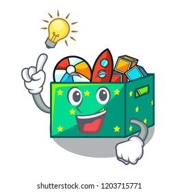 Have an idea children toy boxes isolated on mascot