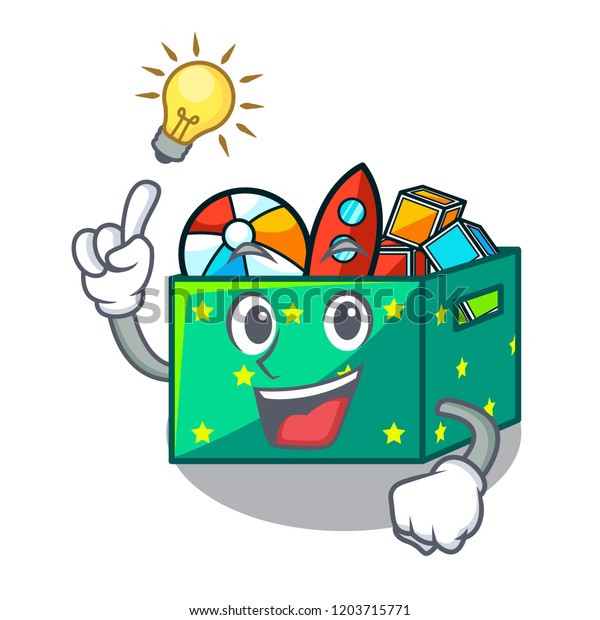 Have an\
idea children toy boxes isolated on\
mascot