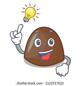 Have an idea chocolate candies mascot cartoon Have an idea chocolate candies mascot cartoon