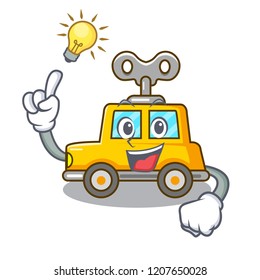 Have an idea clockwork toy car isolated on mascot