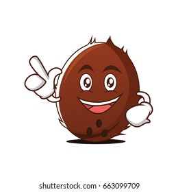 Have an idea coconut cartoon character vector art