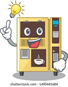 Have an idea coffee vending machine in the cartoon