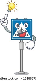 Have an idea crosswalk sign with the character shape