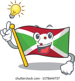 Have an idea cute flag burundi on a cartoon style