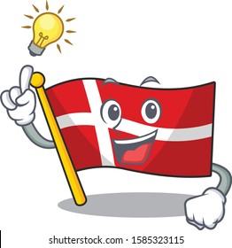 Have an idea cute flag denmark on a cartoon style