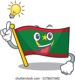 Have an idea cute flag mauritania on a cartoon style