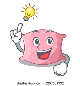 Have an idea cute pillow comfortable isolated on mascot