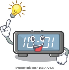Have an idea digital clock on a cartoon chair