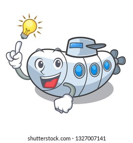 Have an idea diving submarine in the mascot sea