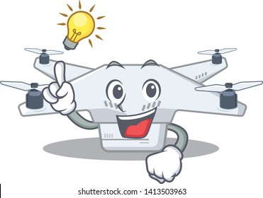Have an idea drone on a wooden cartoon table
