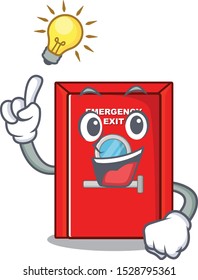 Have an idea emergency exit door with cartoon shape