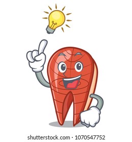 Have an idea fish slice mascot cartoon