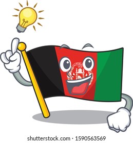 Have an idea flag afghanistan Scroll cartoon character design