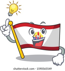Have an idea flag french polynesia Scroll cartoon character design