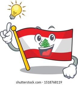 Have an idea flag lebanon with the character shape
