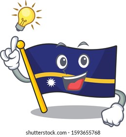Have an idea flag nauru Scroll cartoon character design