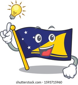 Have an idea flag tokelau Scroll cartoon character design