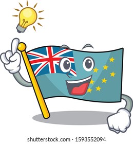 Have an idea flag tuvalu Scroll cartoon character design