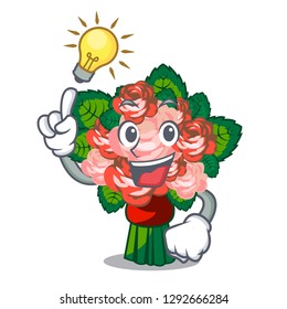 Have an idea flower bouquet placed on glass cartoon