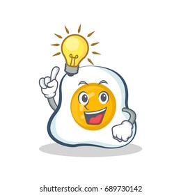 Have an idea fried egg character cartoon