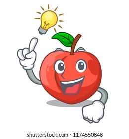 Have an idea fruit of nectarine isolated on mascot