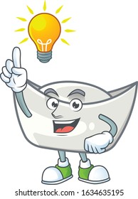 Have an idea gesture of chinese silver ingot cartoon character design