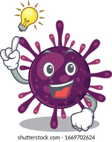Have an idea gesture of coronavirus kidney failure mascot character design