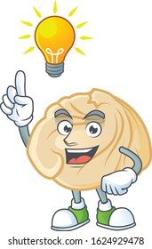 Have an idea gesture of dumpling cartoon character design