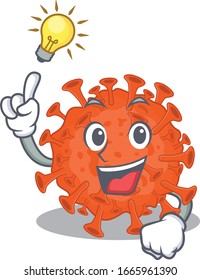 Have an idea gesture electron microscopy coronavirus mascot character design