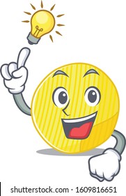 Have an idea gesture of potato chips cartoon character design