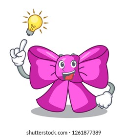 Have an idea gift bow tie isolated on cartoon