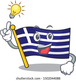 Have an idea greece flag placed in cartoon cupboard