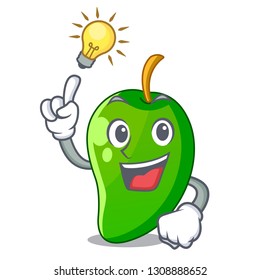 Have an idea green mango isolated with the mascot
